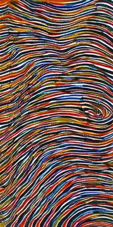 Image similar to cosmic folding in spacetime by bridget riley, by marina apollonio, spooky autumnal colours