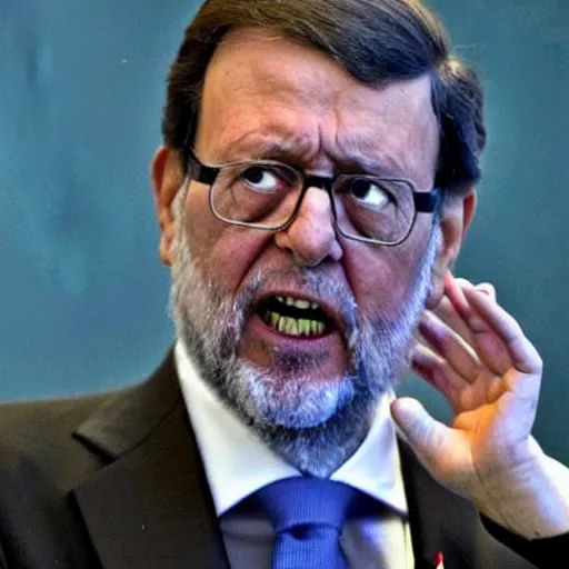 Image similar to Mariano Rajoy as Octopus from Spiderman
