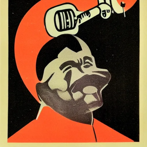 Prompt: Soviet-era propaganda poster warning about the dangers of generative AI