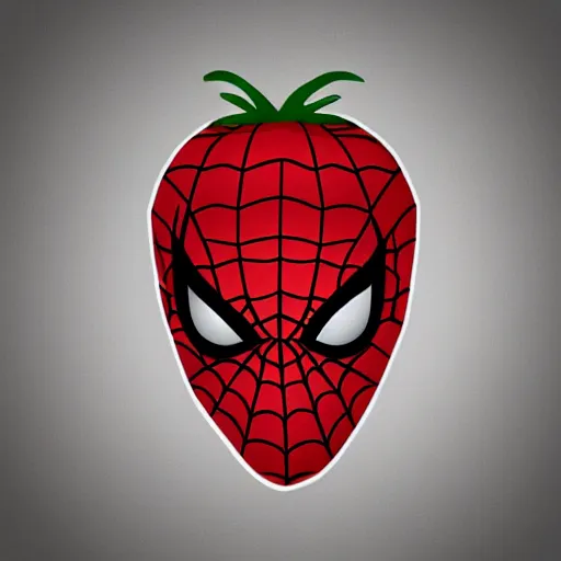 Image similar to an tomatoes with spiderman head