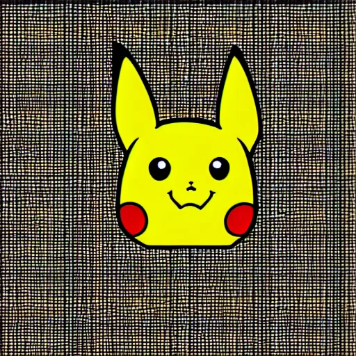 Image similar to autostereogram of pikachu