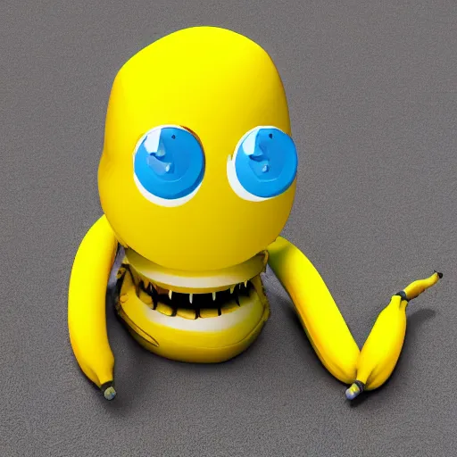 Image similar to a banana robot