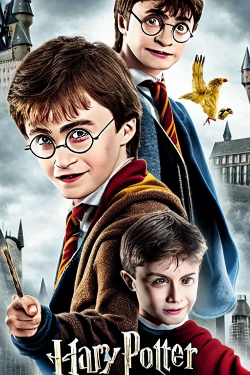 Prompt: harry potter and the golden Goose, movie poster