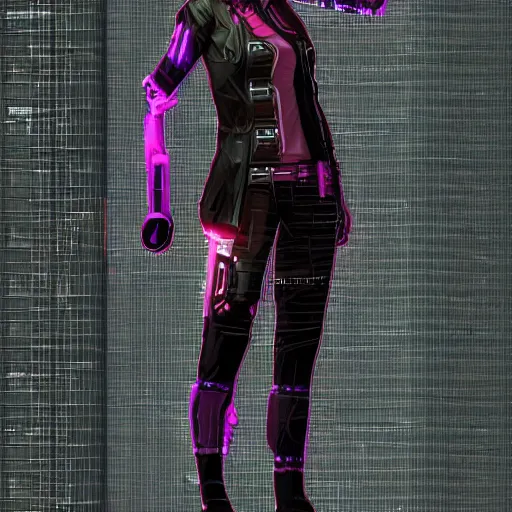 Image similar to cyberpunk character full body