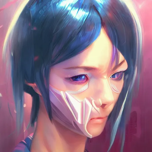 Prompt: A cyberpunk cyborg girl with big and cute eyes, fine-face, realistic shaded perfect face, fine details. Very anime. Realistic shaded lighting poster by Ilya Kuvshinov katsuhiro, magali villeneuve, artgerm, Jeremy Lipkin and Michael Garmash, Rob Rey and Kentarõ Miura style, trending on art station