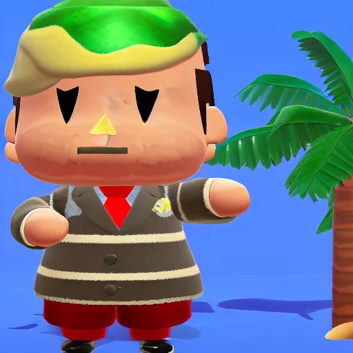 Prompt: Donald Trump in Animal Crossing, 8K