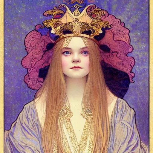 elle fanning portrait by louis - theophile hingre and | Stable ...