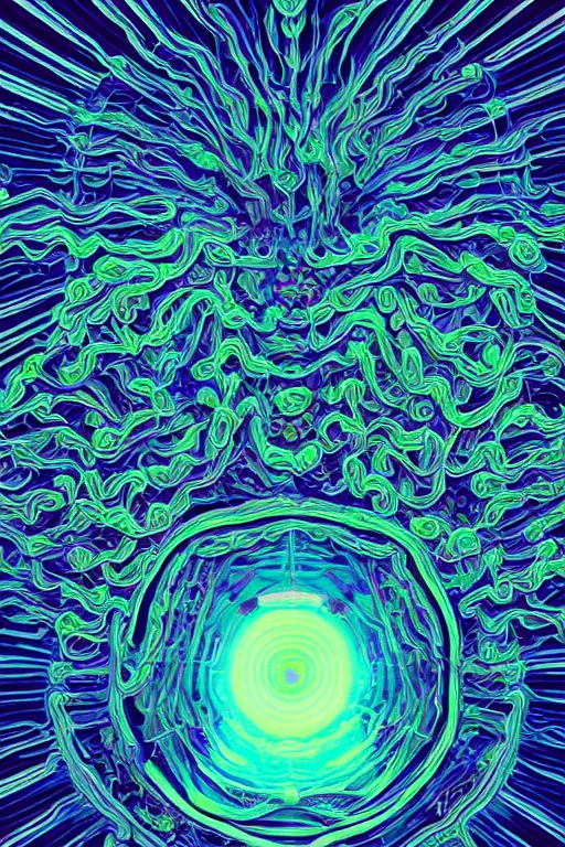 Prompt: an impossible digital art close - up painting of a hyper - psychedelic brain synapse, beeple and jean giraud, conceptual, abstract symmetrical geometrical shapes, cinema 4 d