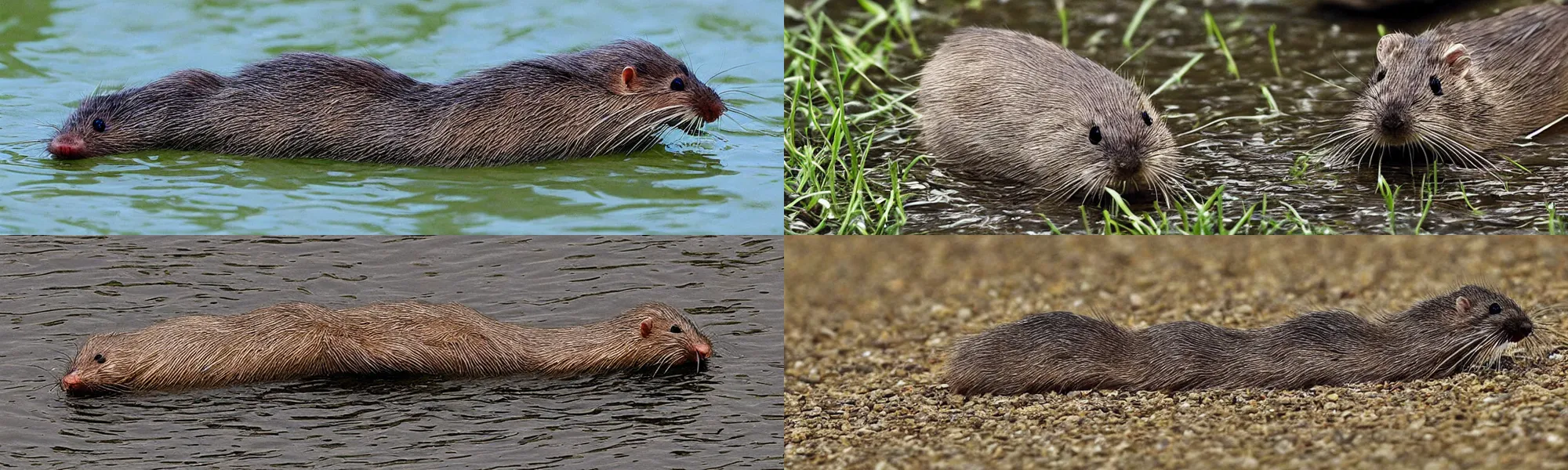 Prompt: “ an extremely long muskrat, extremely long ”