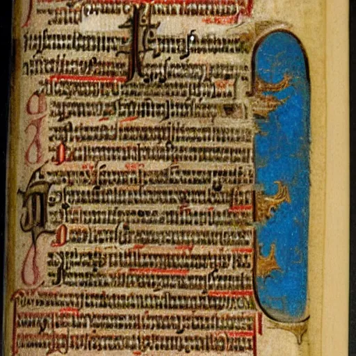 Image similar to medieval manuscript from the future