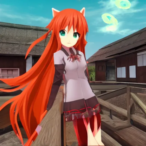 Prompt: horo holo spice and wolf unrealengine