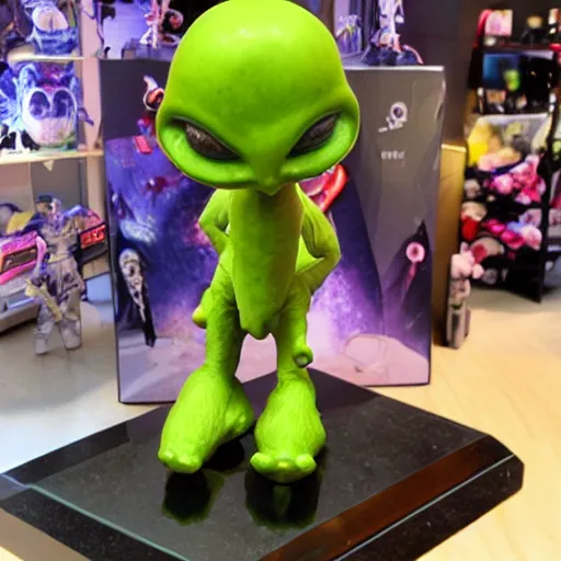 Image similar to alien sculpture toy on display