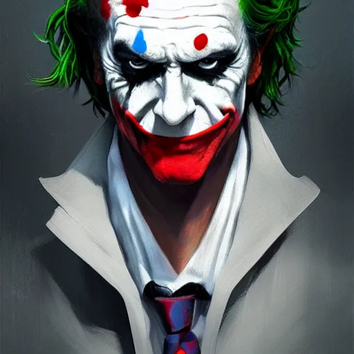 Prompt: joker, paint by wlop