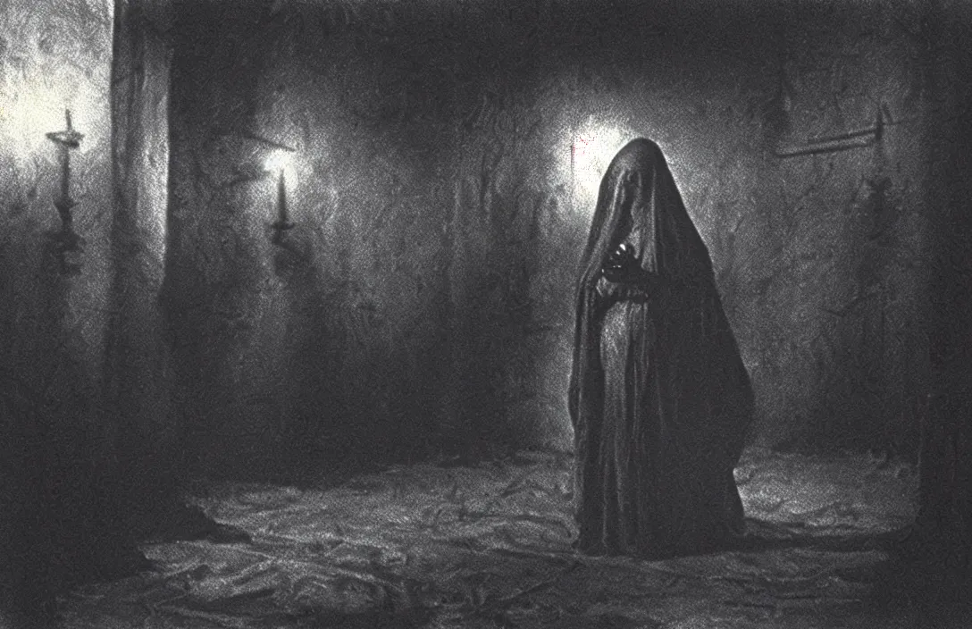 Image similar to imbued with a veiled mysticism stars lingering above intact flawless ambrotype from 4 k criterion collection remastered cinematography gory horror film, ominous lighting, evil theme wow photo realistic postprocessing pleasant of the sight implied lines deluge myth the plague popularly seen as arrows ( 1 9 6 2 ) directed by cinematography by kubrick