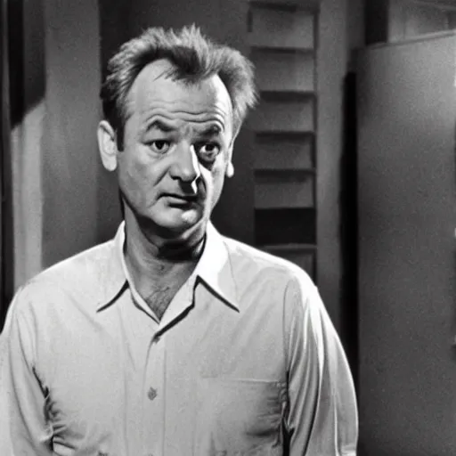 Prompt: bill murray in psycho ( 1 9 6 0 )