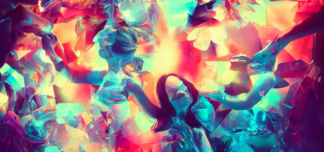 Image similar to xray photoshoot of couple hand holding, colourful vfx art, art by hsiao - ron cheng & james jean - presented as magazine collage style, volumetric light, colourful, sharp, detailed, digital painting, illustration, illustration, magazine collage, highly detailed, intricate detail, unreal engine, octae render