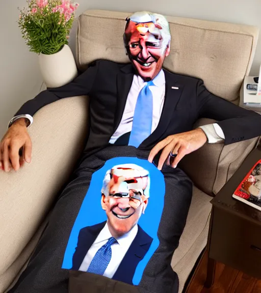 Prompt: Joe Biden body pillow