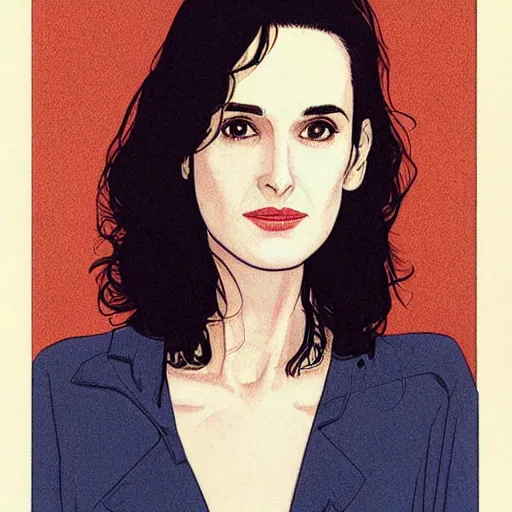 Image similar to “ winona ryder retro minimalist portrait by jean giraud, moebius, sharp, smooth face, comic!!!, 8 k ”