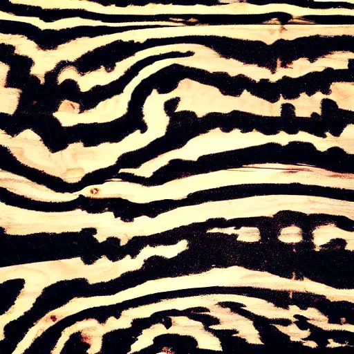 Prompt: fingerprints patterns become wood pattern expressive beautiful typography rich hard edges high contrast brush