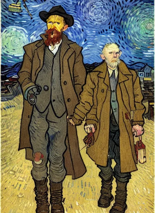 Image similar to capetown painted vincent van gogh by chiara bautista and norman rockwell and greg rutkowski weta studio, and lucasfilm