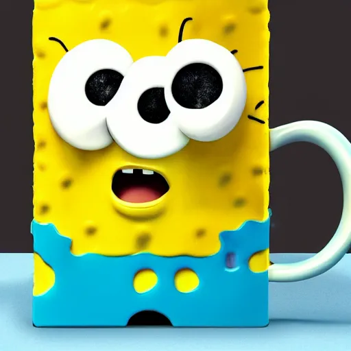 Image similar to a photograph of a mug with spongebob square pants