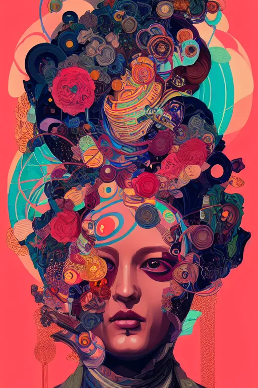 Image similar to portrait of godel's completeness theorem, by tristan eaton, victo ngai, peter mohrbacher, artgerm,