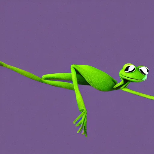 Image similar to eight-legged Kermit the Frog, photo, detailed, 4k