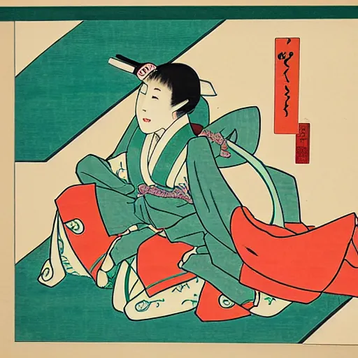 Image similar to hatsune miku ukiyo - e