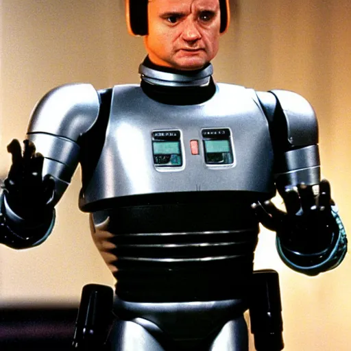 Prompt: bill murray as robocop