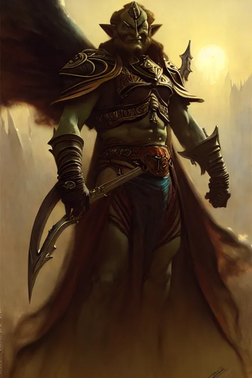 Image similar to ganondorf by gaston bussiere bayard wu, greg rutkowski, giger, maxim verehin