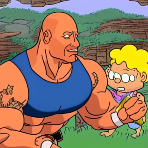 Image similar to dwayne johnson in rugrats