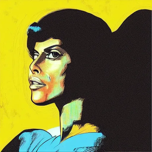 Image similar to “ eva mendes retro minimalist portrait by jean giraud, moebius starwatcher comic, 8 k ”