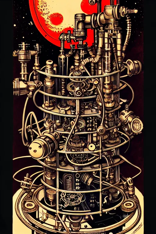 Image similar to steampunk mad scientist laboratory, high details, intricately detailed, by vincent di fate, inking, 3 color screen print, masterpiece, trending on artstation,, sharp, details, hyper - detailed, hd, 4 k, 8 k