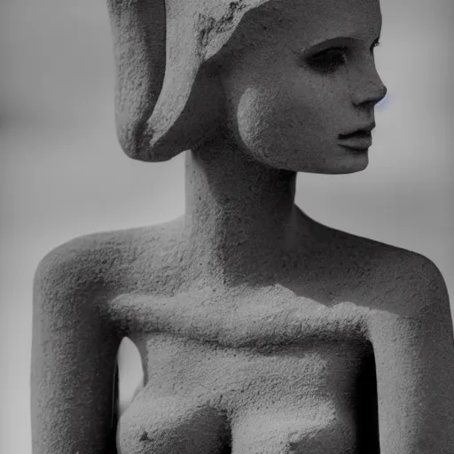 Image similar to gorgeous woman made out of brutalist concrete, extremely high detail and masterful composition, highly symmetric, 8K, Leica Vario-Elmar-S 30-90mm f/3.5-5.6 ASPH