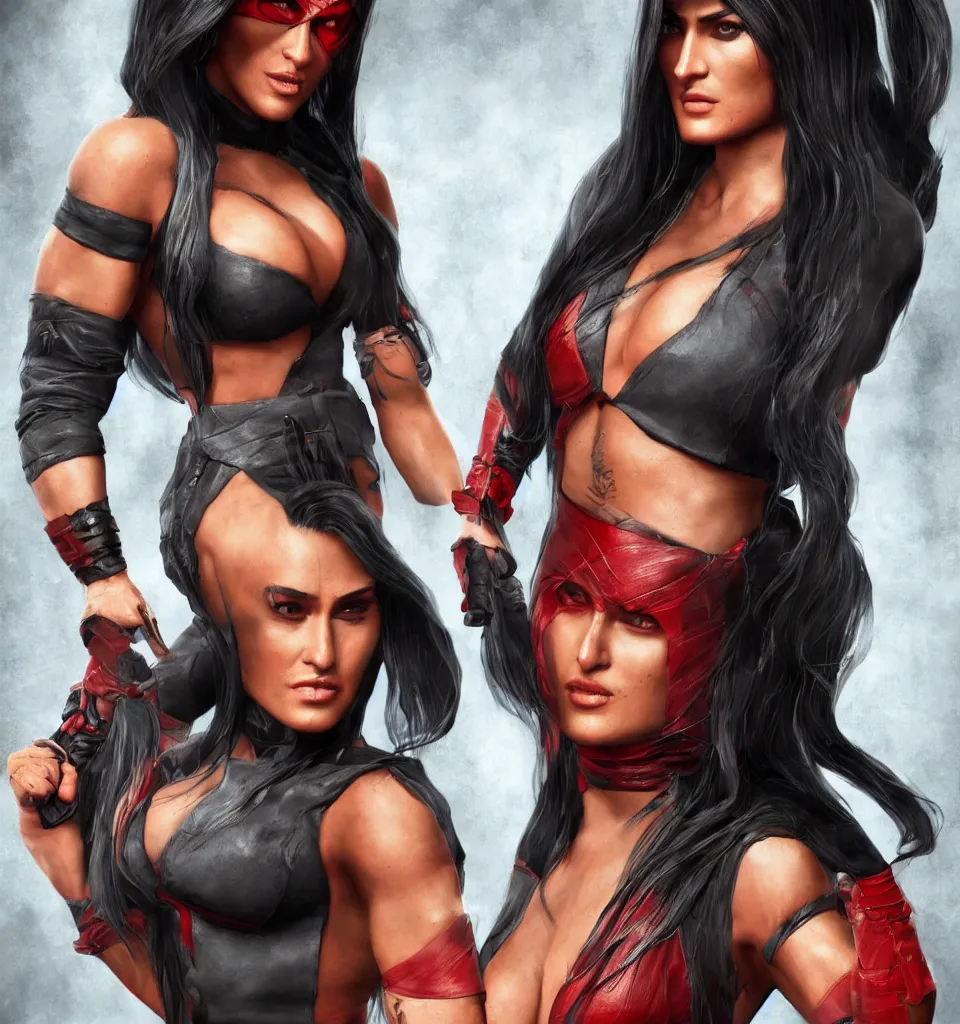 Image similar to Nikki Bella as mortal kombat character, realistic, detailed, 8K, artstation , film grain,