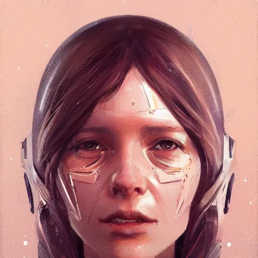 Image similar to portrait of a woman by greg rutkowski, she is about 3 0 years old, pretty, blond hair with two strans around her face, crying, helplessness and denial, she is wearing a futuristic space gear, highly detailed portrait, digital painting, artstation, concept art, smooth, sharp foccus ilustration, artstation hq.