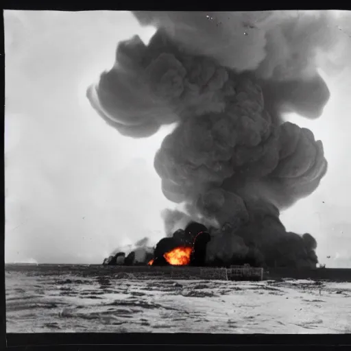 Image similar to ww 2 explosion, photography