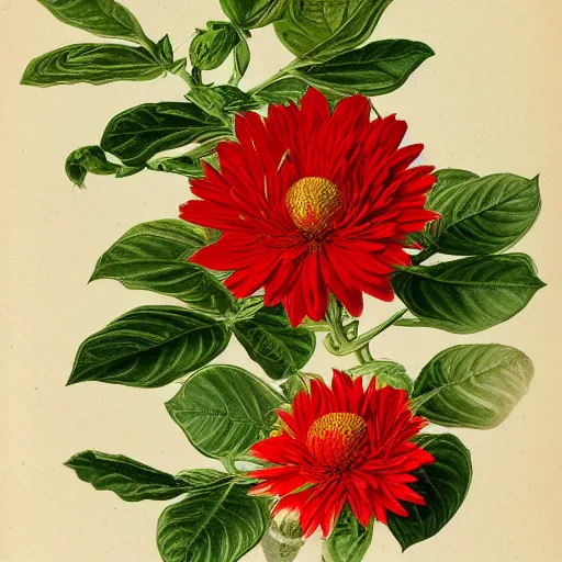 Image similar to botanical illustration of flowers