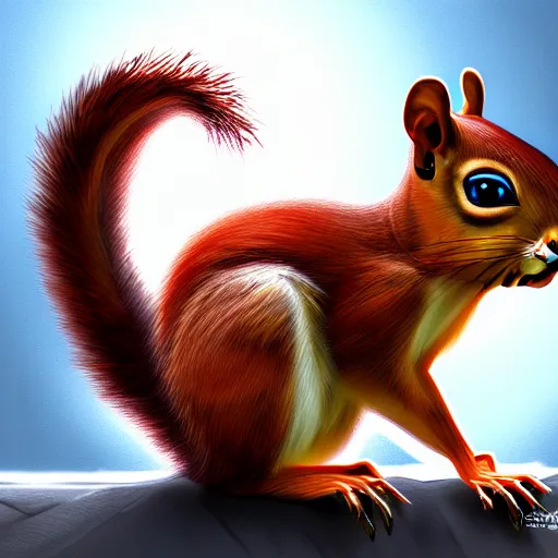 Prompt: cyborg squirrel, intricate, digital painting, artstation, intricate, concept art, smooth, sharp focus