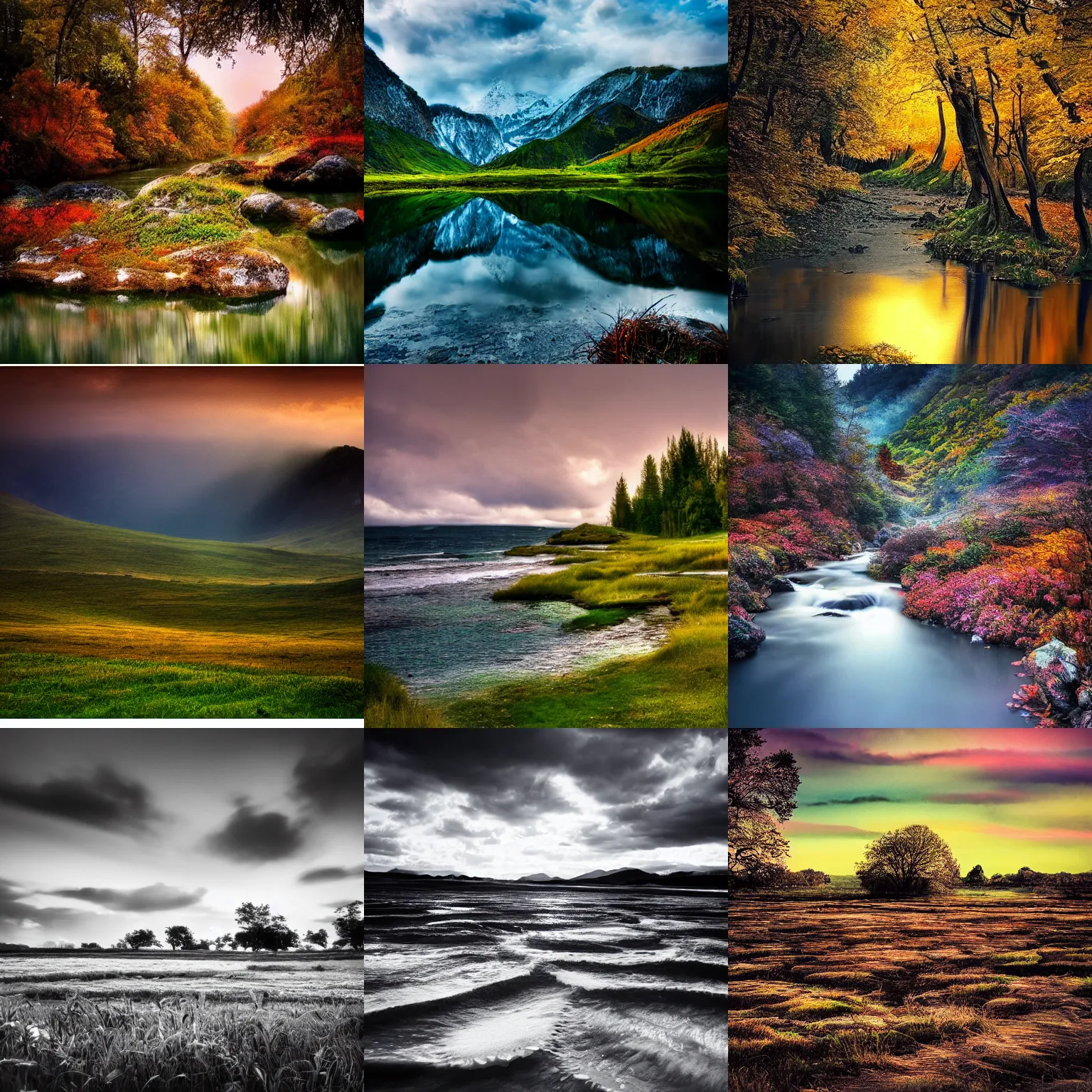 Prompt: a beautiful landscape, award winning photography