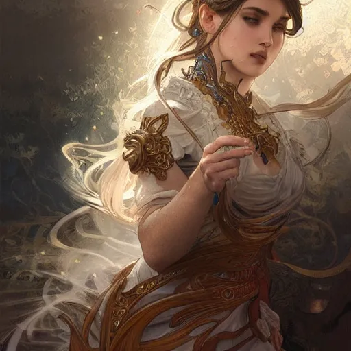 Image similar to a strange blowing horn, d & d, fantasy, intricate, elegant, highly detailed, digital painting, artstation, concept art, smooth, sharp focus, illustration, art by artgerm and greg rutkowski and alphonse mucha