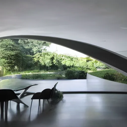 Image similar to house designed by zaha hadid