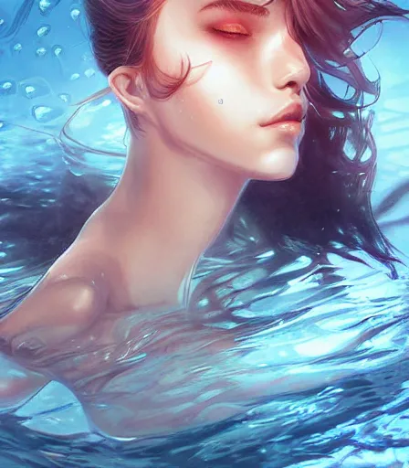 Prompt: Underwater by Artgerm and WLOP