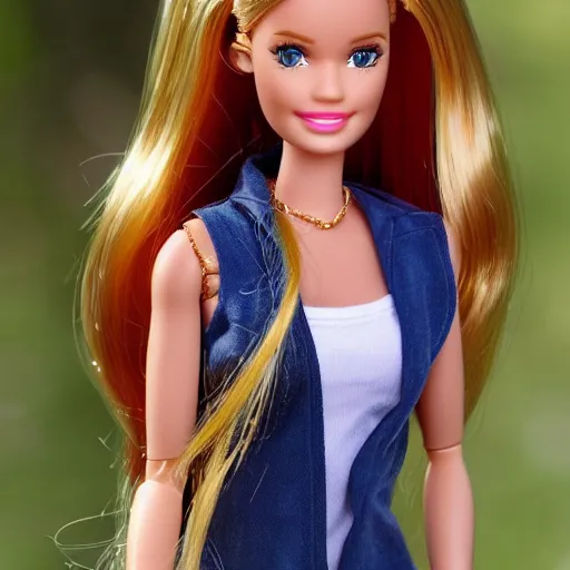 Prompt: a barbie doll of annabeth chase