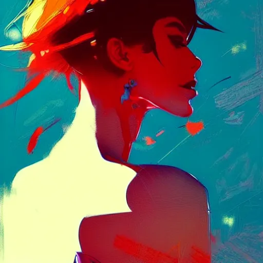 Prompt: a ultradetailed beautiful painting of a stylish woman dancing, by conrad roset, greg rutkowski and makoto shinkai, trending on artstation