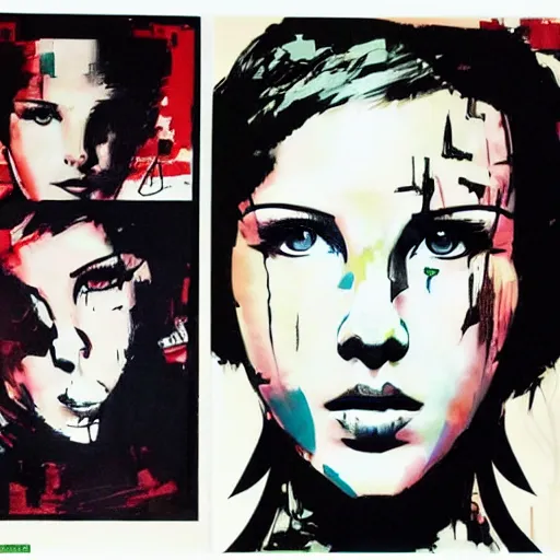 Prompt: Millie Bobby Brown by Yoji Shinkawa