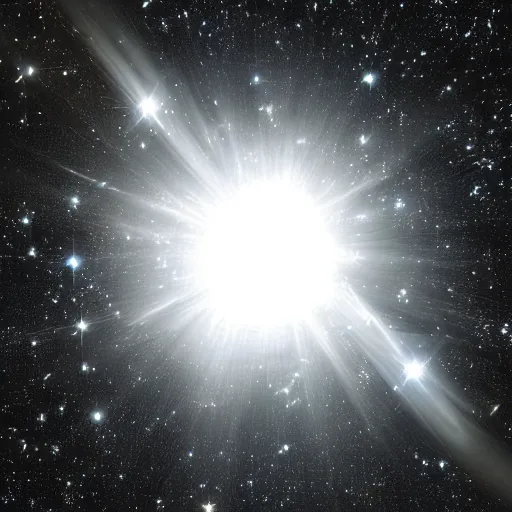 Image similar to Stunning picture by the Hubble Telescope of a star that is completely black. A pitch black star. NASA