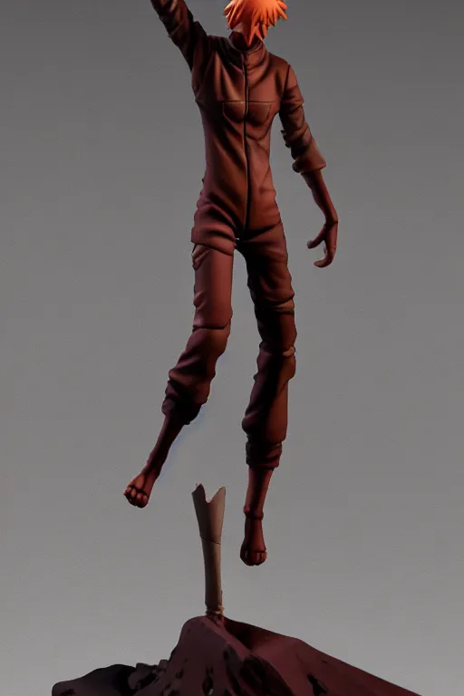 Image similar to naruto figurine, art by gerald brom, greg rutkowski and artgerm and james jean and zdzisław beksinski, 8 k, unreal engine, c 4 d