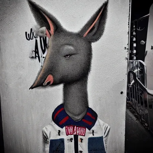 Prompt: “ arthur the aardvark as a street punk ”