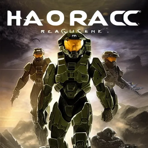 Prompt: halo reach box art